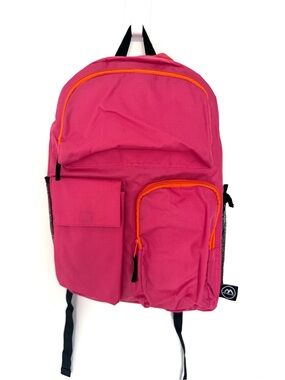Metropack Pink Backpack with Orange Zippers